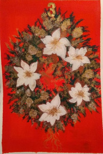 CD. Red door Christmas wreath, acrylic. 12.20.jpg